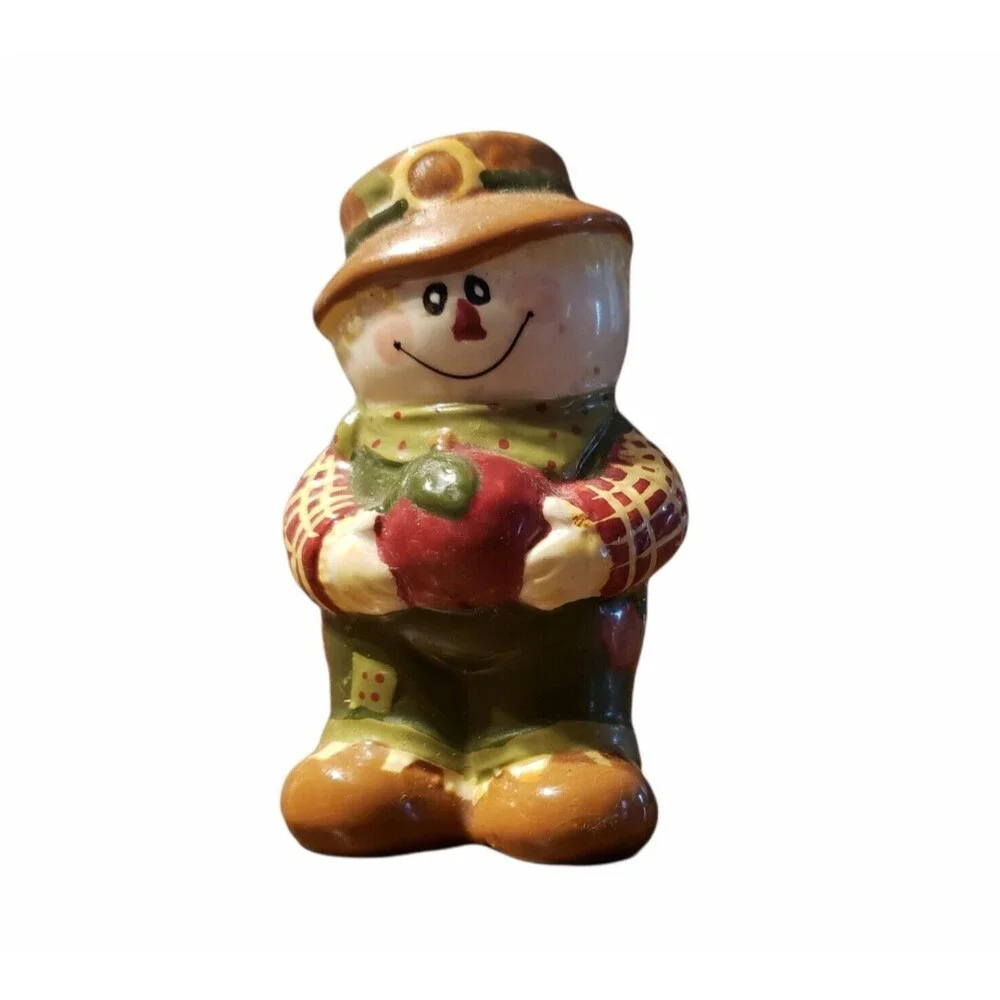 Lot of 3 Scarecrows Snowman Figurines Fall Autumn Winter Decor